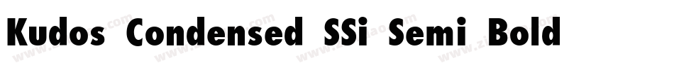 Kudos Condensed SSi Semi Bold Condensed Italic字体转换